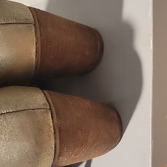 BP Gold Trolley Booties genuine leather ankle boots size 8 or 7.5 - Picture 5 of 5